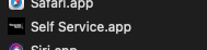 Self Service.app in the Application folder