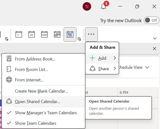 Windows Client Add Shared Calendar