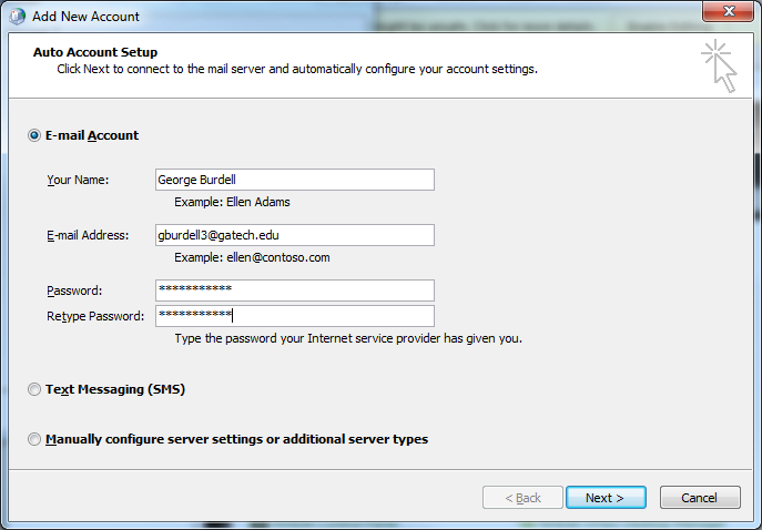 office 365 email settings for outlook