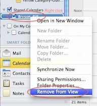 add a shared calendar in outlook for mac 2011