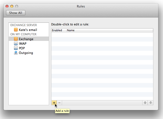 archive rule outlook 2011 for mac
