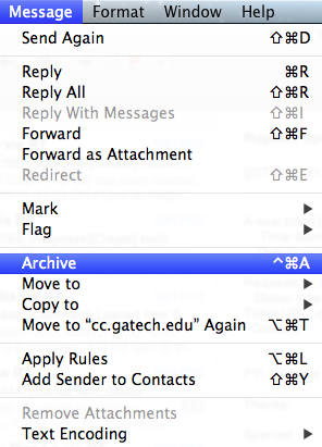 clear archive mac mail